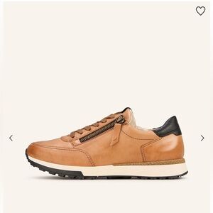 Paul Green Tan Leather Casual Sneakers women's size 6.5